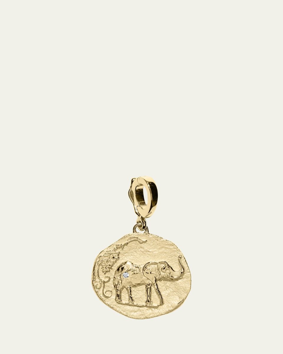 Elefante Small Diamond Charm Pendant